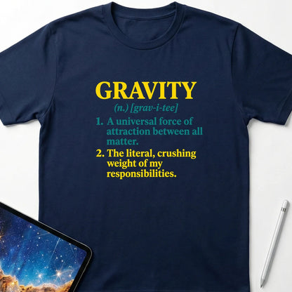 Gravity Definition T-Shirt Navy