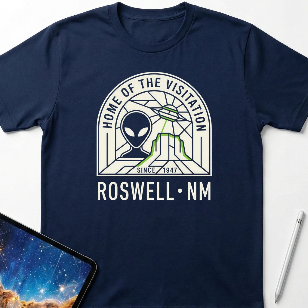 Roswell NM Visitation T-Shirt Navy
