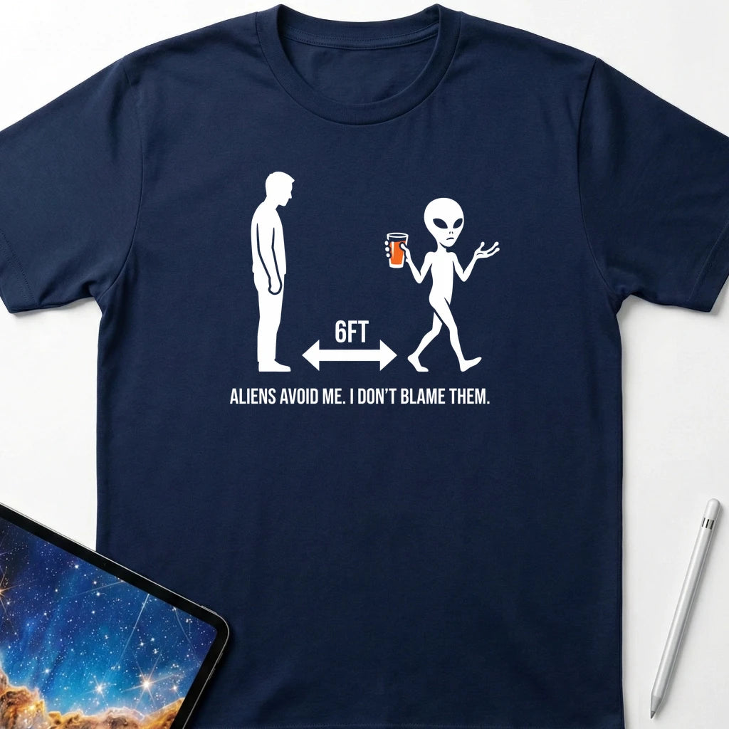 Aliens Avoid Me T-Shirt Navy