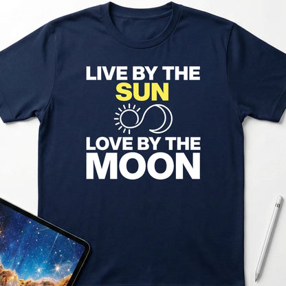 Live By The Sun Love By The Moon T-Shirt Navy