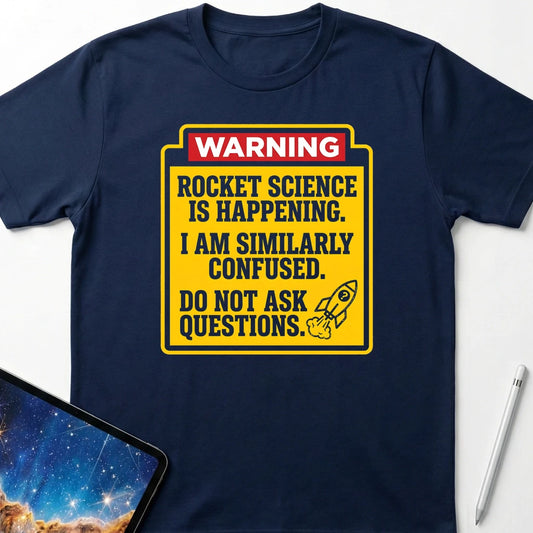 WARNING Rocket Science T-Shirt Navy