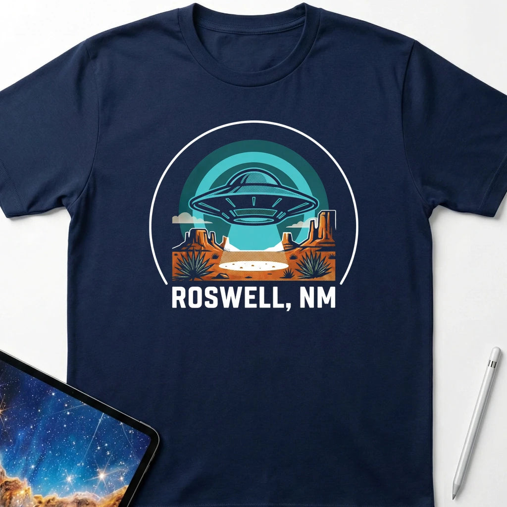 Roswell NM Desert T-Shirt Navy