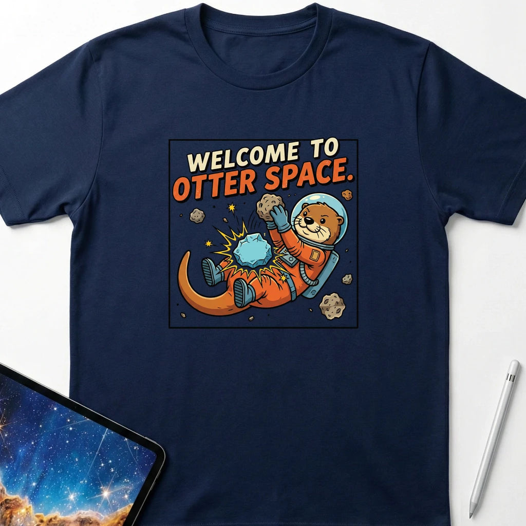 Welcome to Otter Space T-Shirt Navy