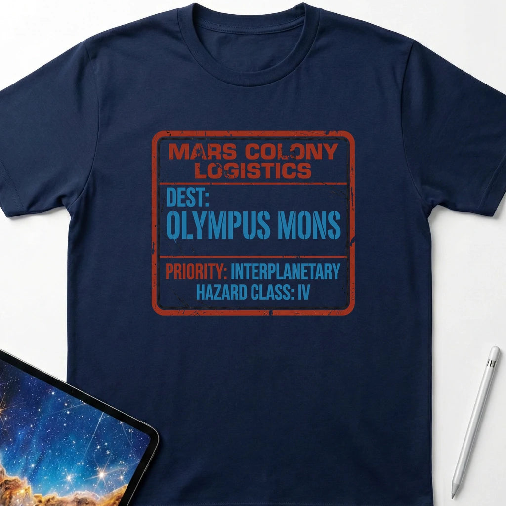 Mars Colony Logistics T-Shirt Navy