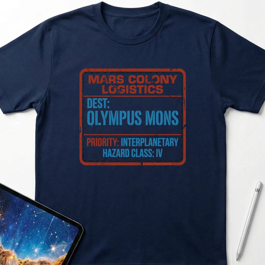Mars Colony Logistics T-Shirt Navy