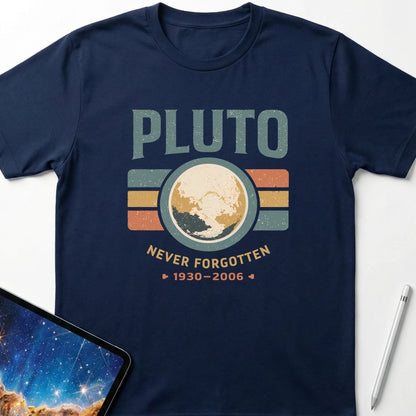 Pluto Never Forgotten T-Shirt Navy