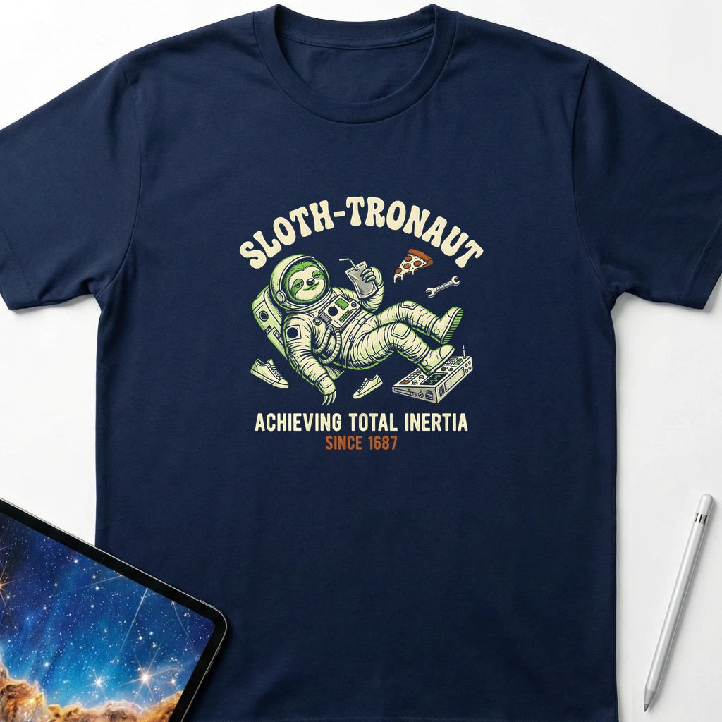 Sloth-tronaut Total Inertia T-Shirt Navy