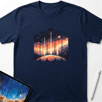 Pillars of Orbit T-Shirt Navy