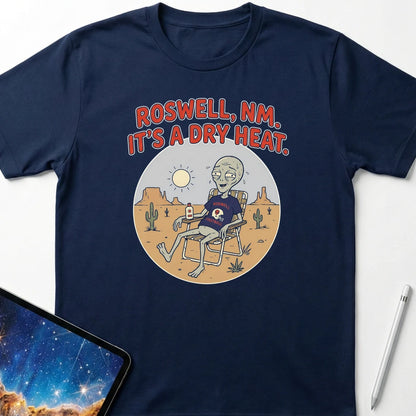 Roswell NM Dry Heat T-Shirt Navy