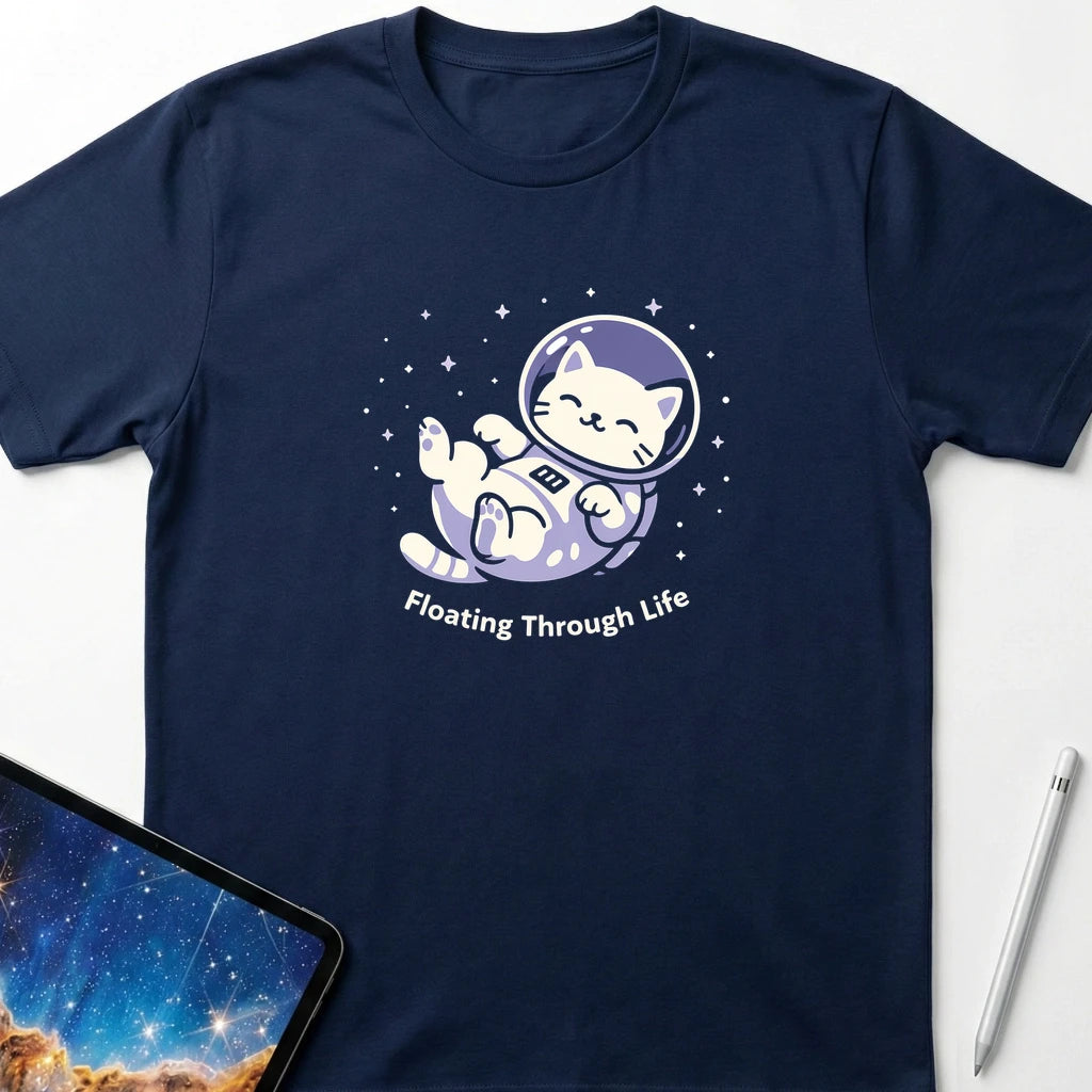 Floating Through Life T-Shirt Navy