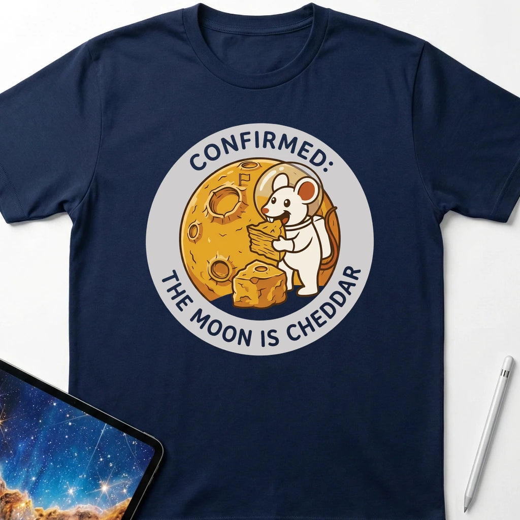The Moon is Cheese T-Shirt Navy