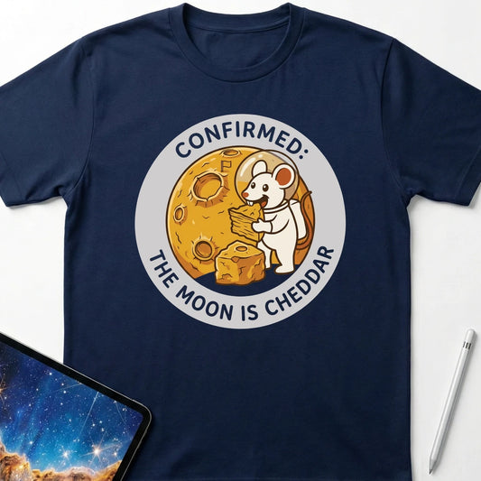 The Moon is Cheese T-Shirt Navy