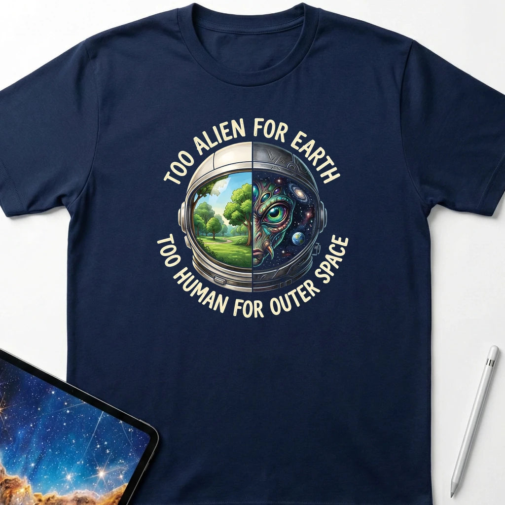 Too Alien for Earth T-Shirt Navy