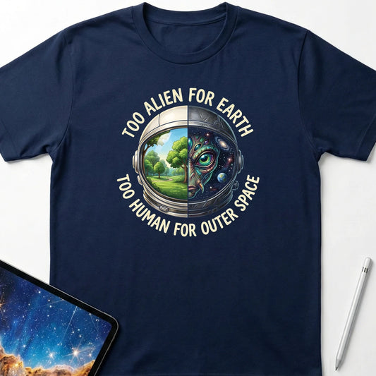 Too Alien for Earth T-Shirt Navy