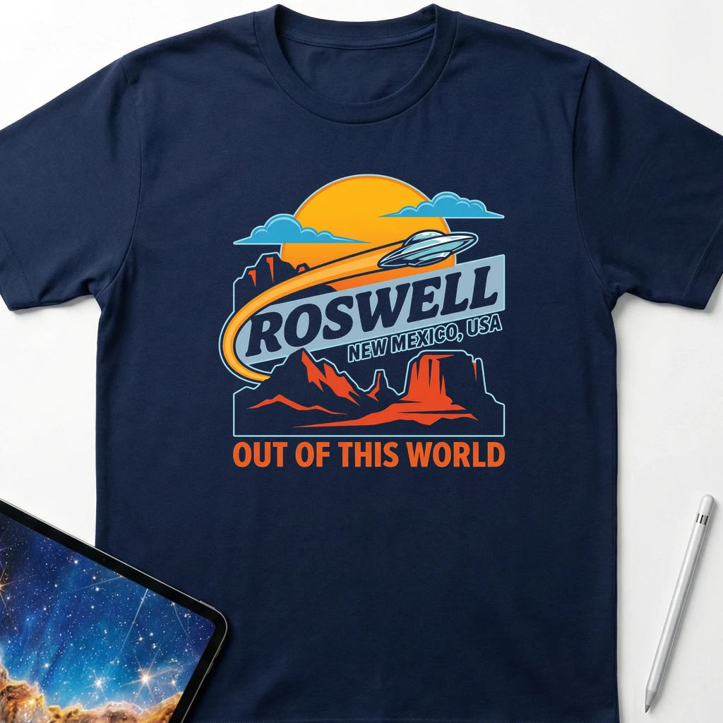 Roswell Out of this World T-Shirt Navy