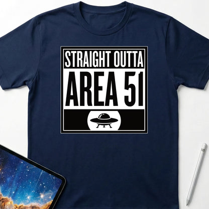 Straight Outta Area 51 T-Shirt Navy
