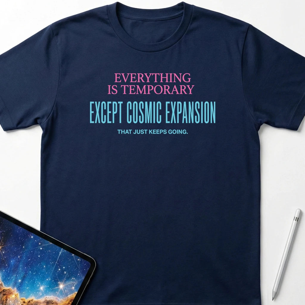 Cosmic Expansion Philosophy T-Shirt Navy