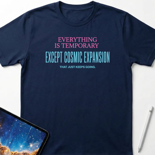 Cosmic Expansion Philosophy T-Shirt Navy