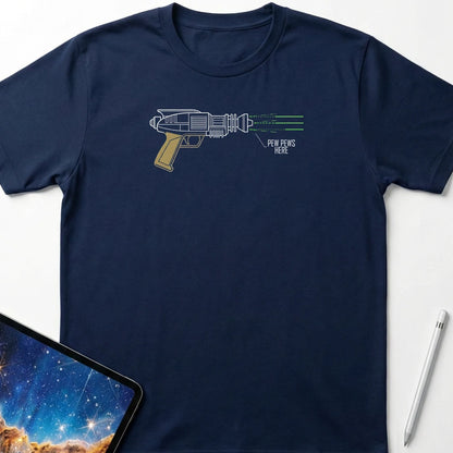 Pew Pews Here T-Shirt Navy