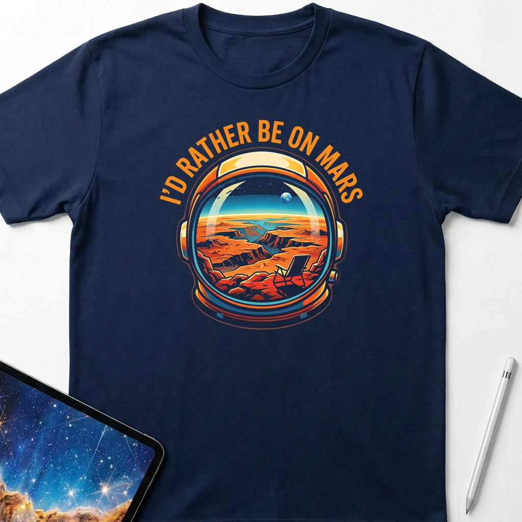 I'd Rather be on Mars T-Shirt Navy