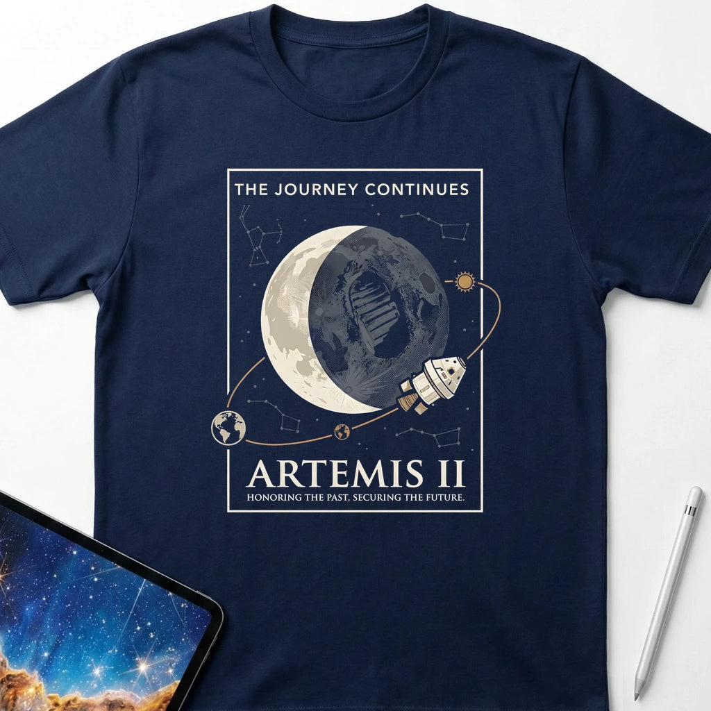 Artemis II Journey Continues T-Shirt Navy