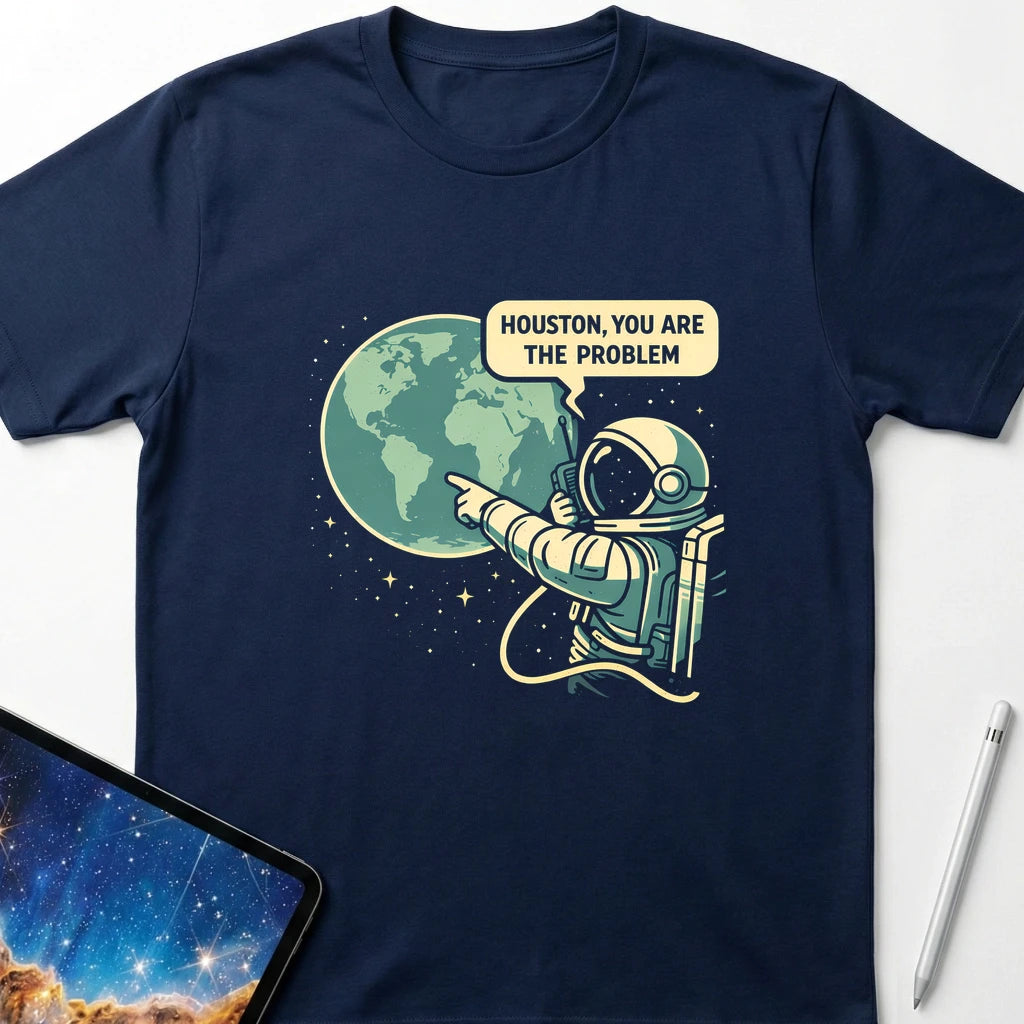 Houston You Are the Problem T-Shirt Navy