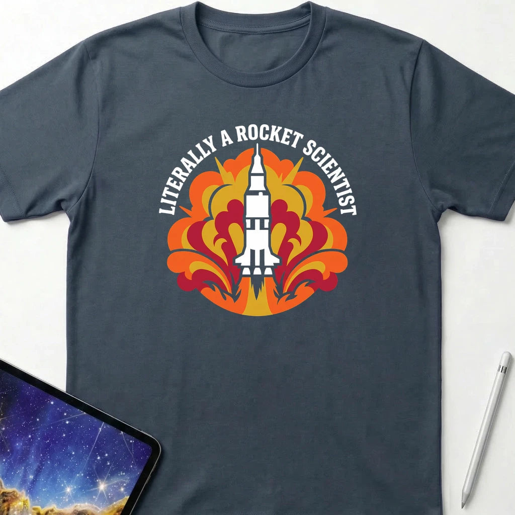 Literally a Rocket Scientist T-Shirt Dark Heather