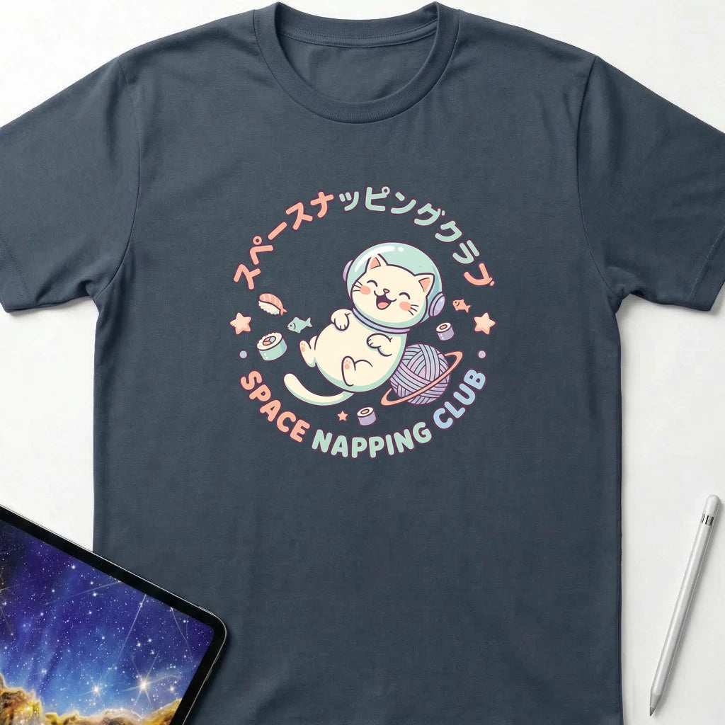Space Napping Club T-Shirt Dark Heather