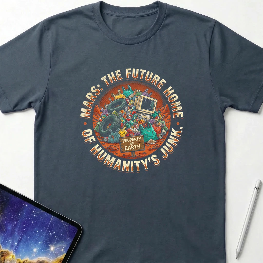 Mars Home of Junk T-Shirt Dark Heather