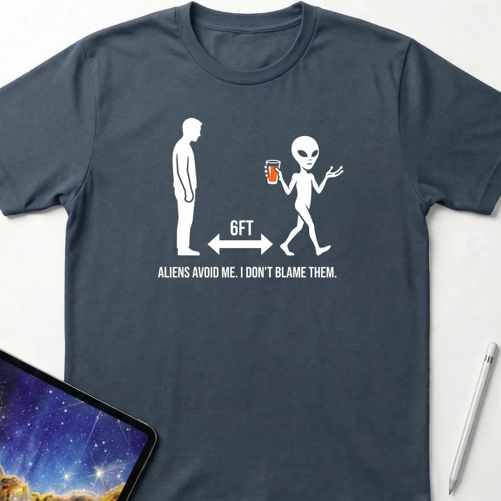 Aliens Avoid Me T-Shirt Dark Heather