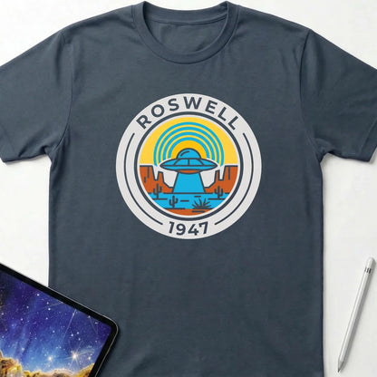 Roswell 1947 Shield T-Shirt Dark Heather