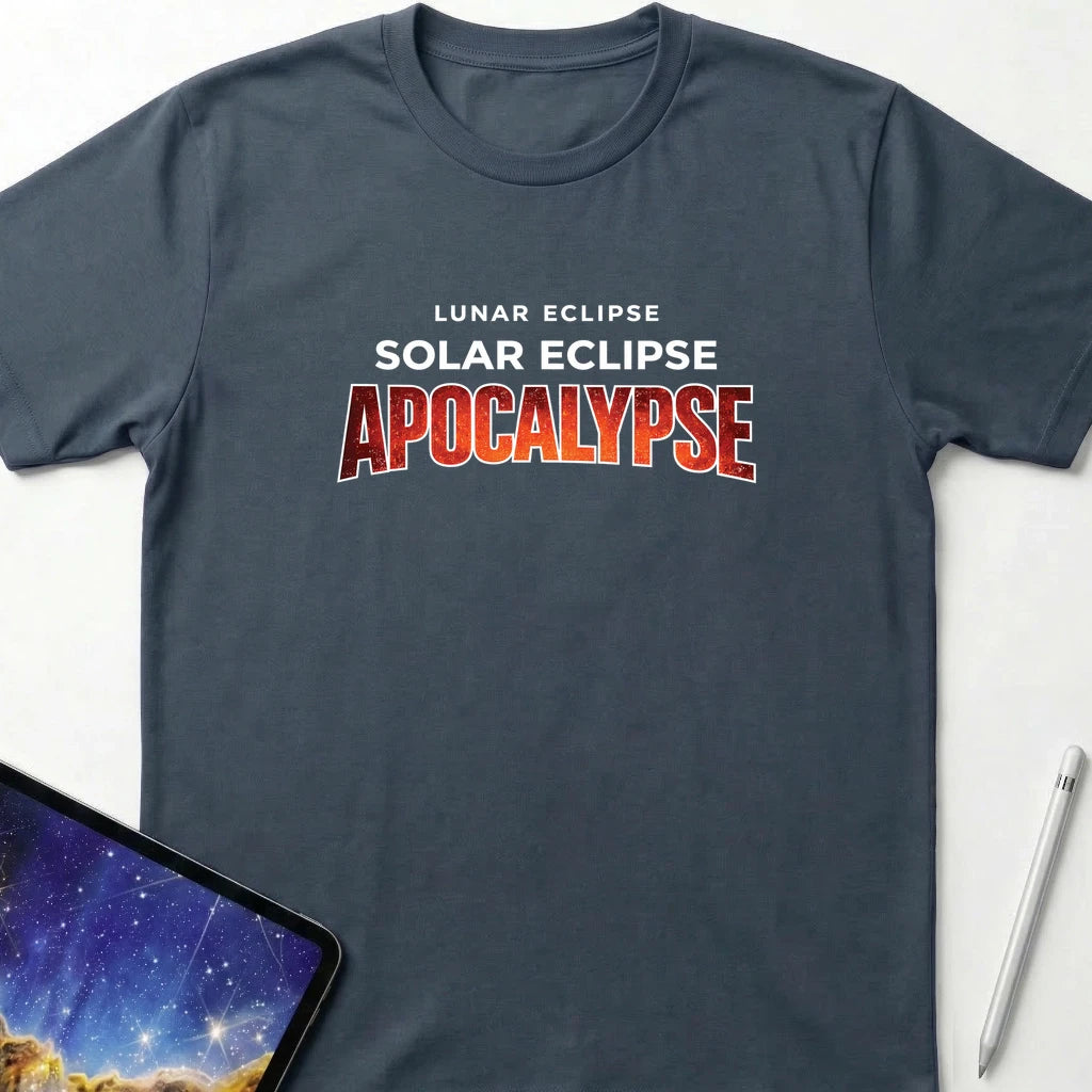 Lunar Eclipse Solar Eclipse Apocalypse T-Shirt Dark Heather