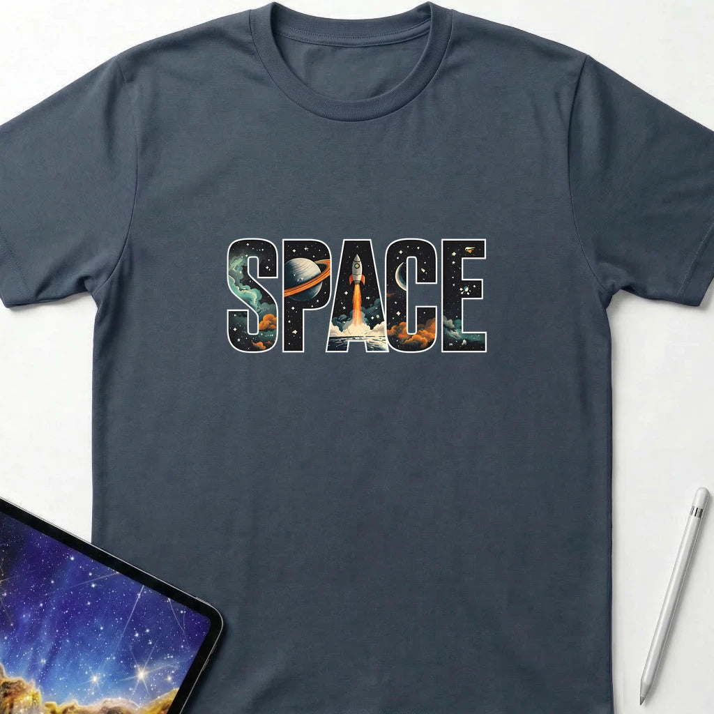 Window Into Space T-Shirt Dark Heather