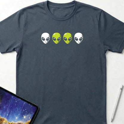 Alien Heads T-Shirt Dark Heather