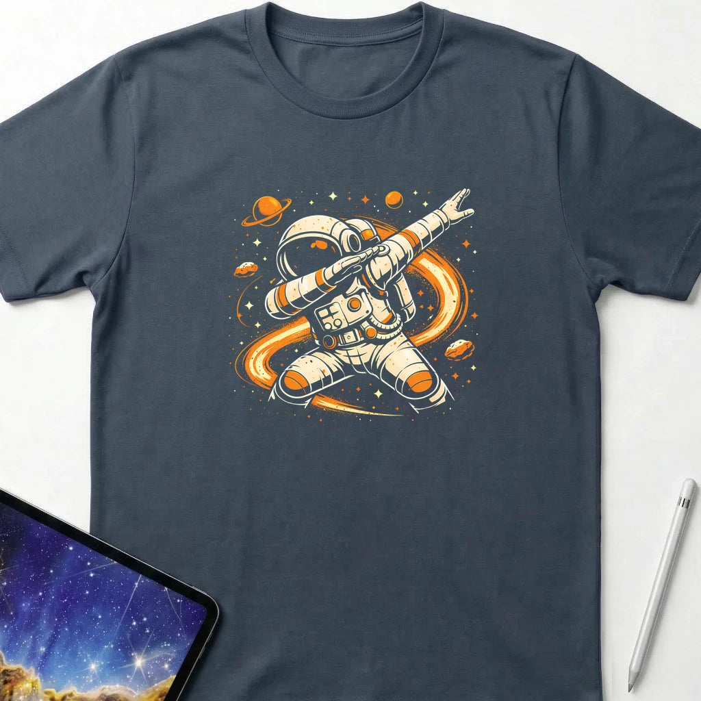 Dabbing Astronaut T-Shirt Dark Heather