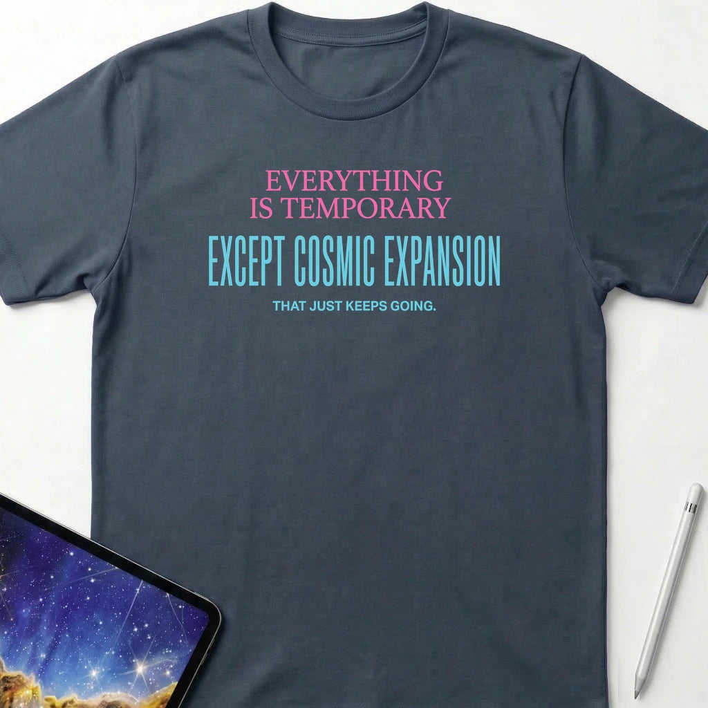 Cosmic Expansion Philosophy T-Shirt Dark Heather