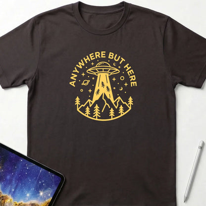 Anywhere But Here T-Shirt Dark Chocolate