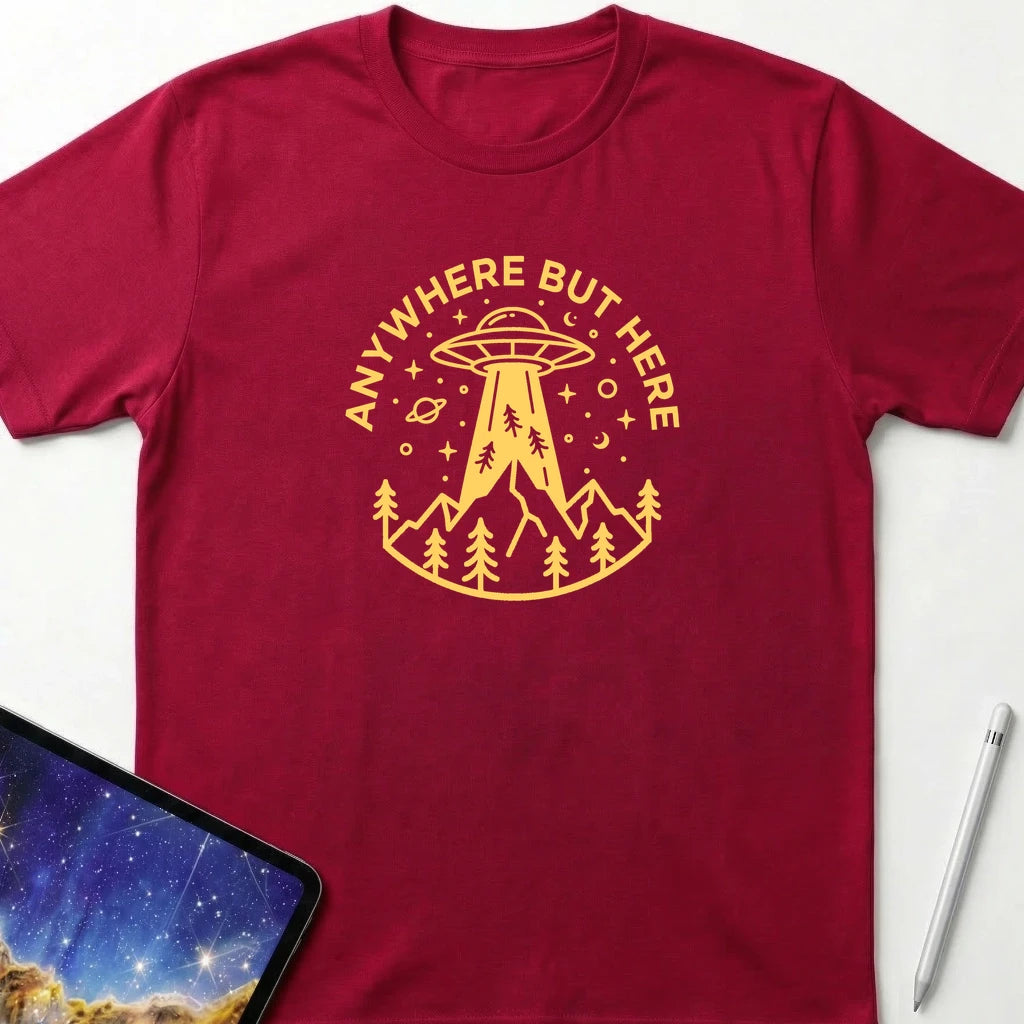 Anywhere But Here T-Shirt Red