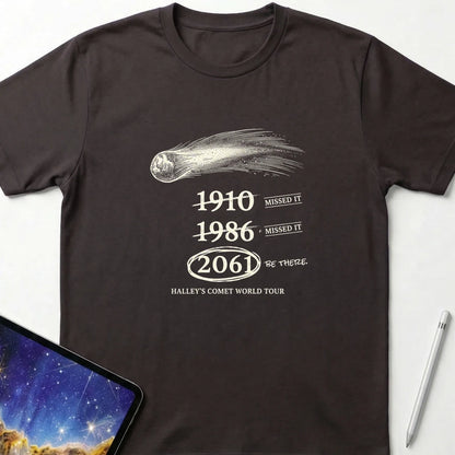 Halley's Comet World Tour T-Shirt Dark Chocolate