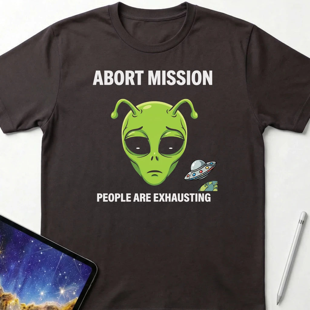 Abort Mission T-Shirt Dark Chocolate
