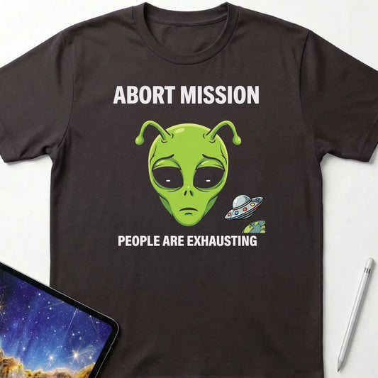 Abort Mission T-Shirt Dark Chocolate