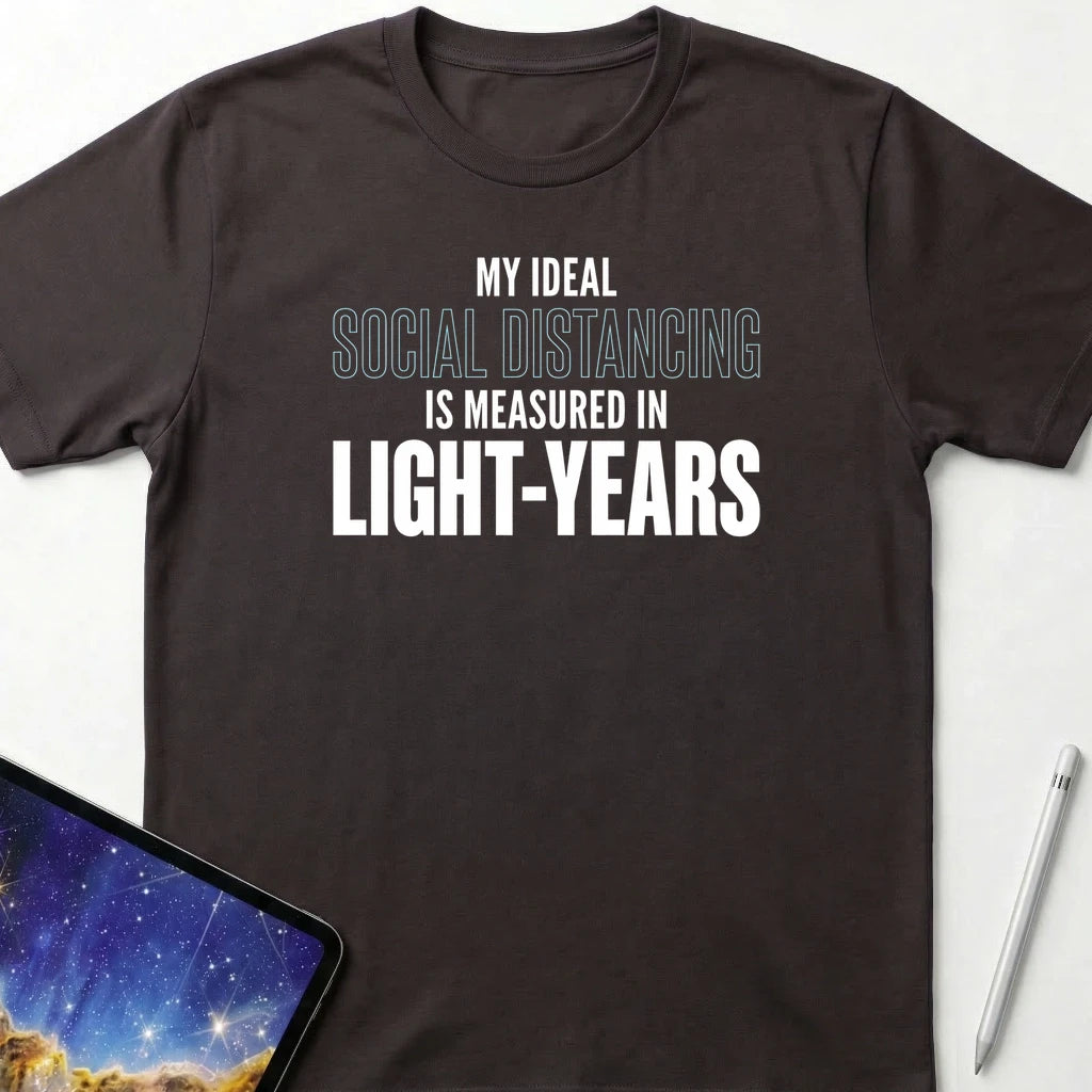 My Ideal Social Distancing T-Shirt Dark Chocolate