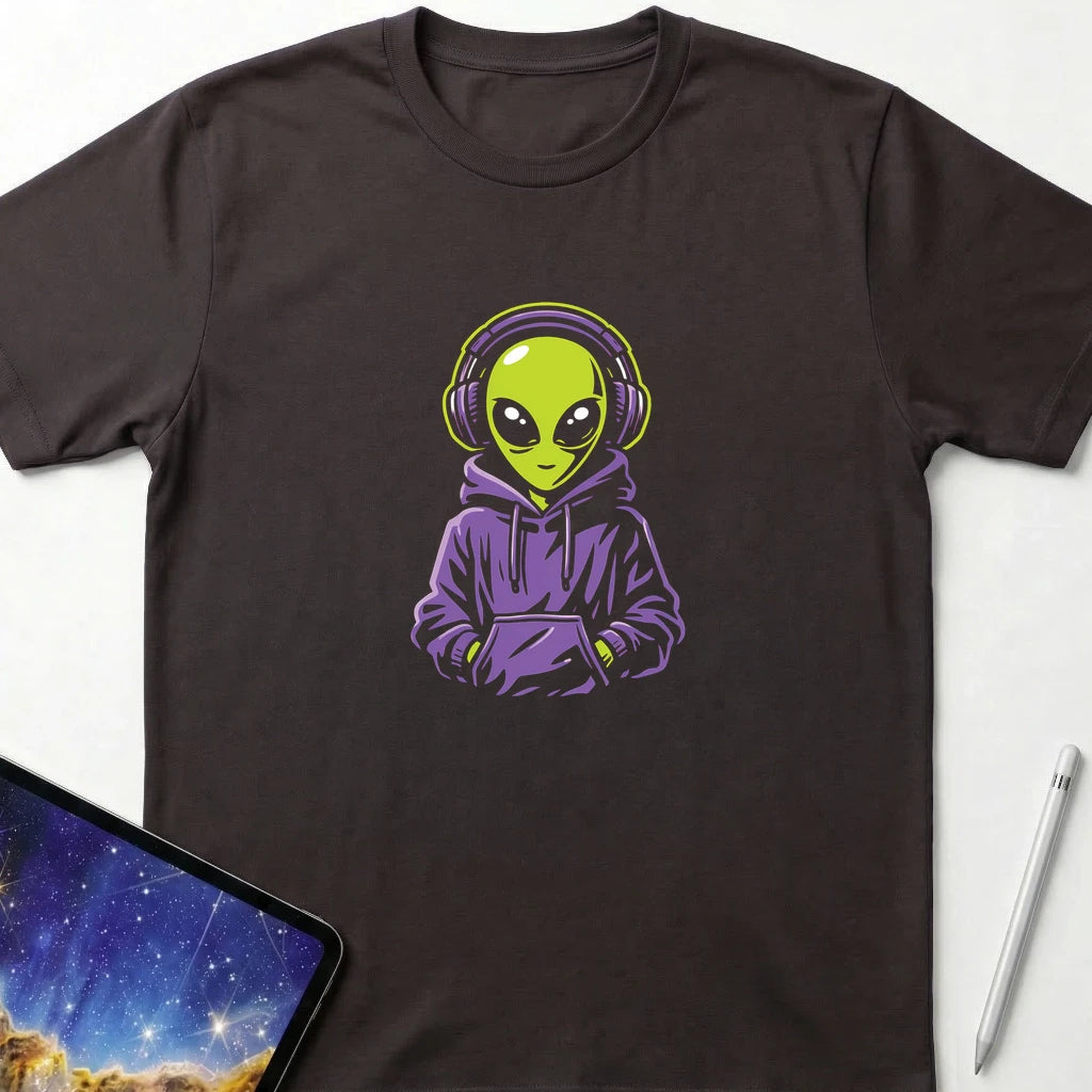 Alien Frequency T-Shirt Dark Chocolate