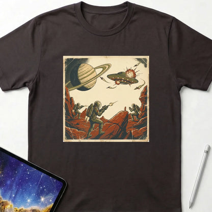 Space Battle T-Shirt Dark Chocolate