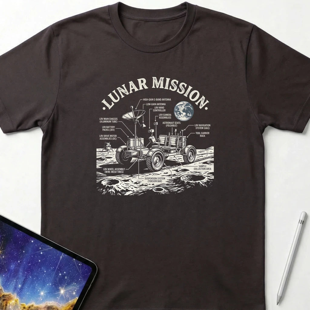 Lunar Mission T-Shirt Dark Chocolate
