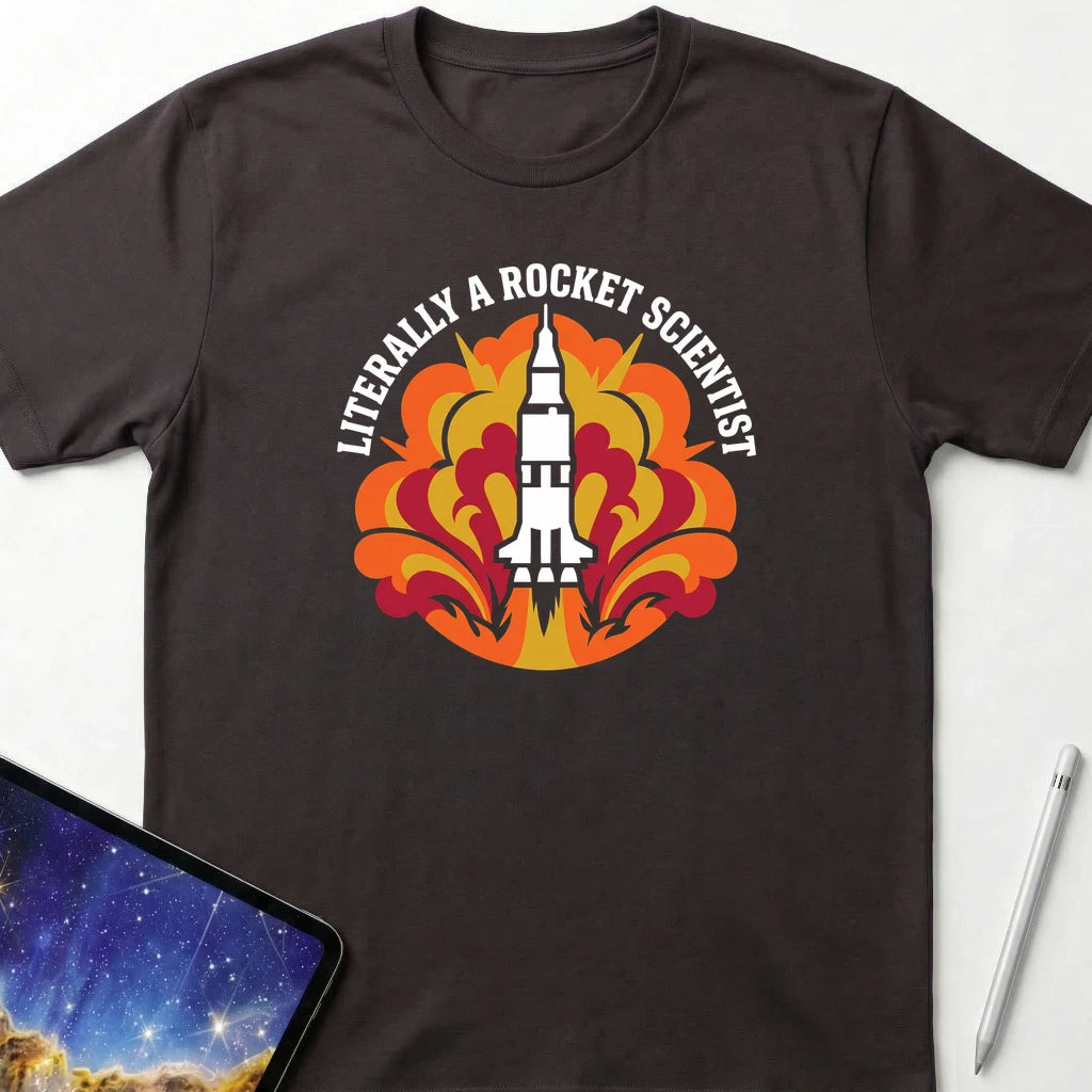 Literally a Rocket Scientist T-Shirt Dark Chocolate