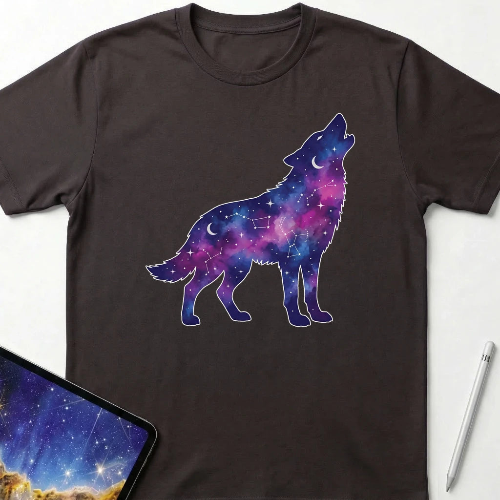 Howling Wolf T-Shirt Dark Chocolate