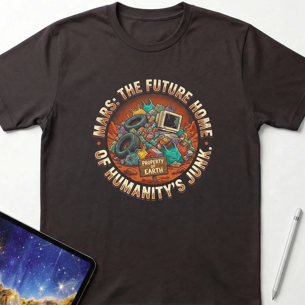 Mars Home of Junk T-Shirt Dark Chocolate