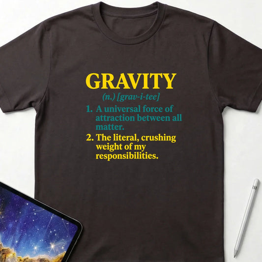 Gravity Definition T-Shirt Dark Chocolate