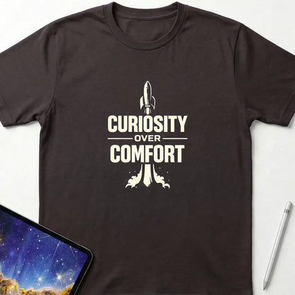Curiosity Over Comfort T-Shirt Dark Chocolate